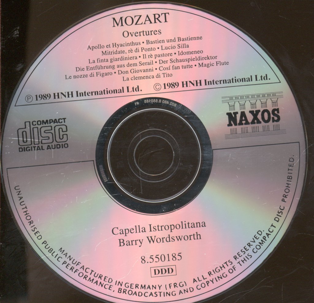 Capella Istropolitana, Barry Wordsworth - Mozart - Overtures - Cd