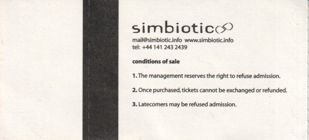 hillcoats / hazey janes / q without u - glasgow nice n sleazy 14th august 2004 - Ticket