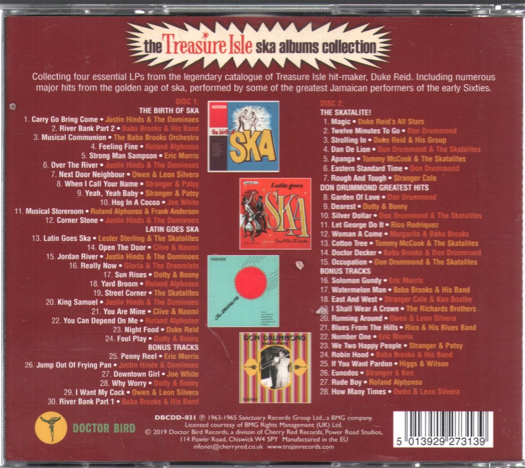 Various Artists - Treasure Isle Ska Albums Collection - Double Cd