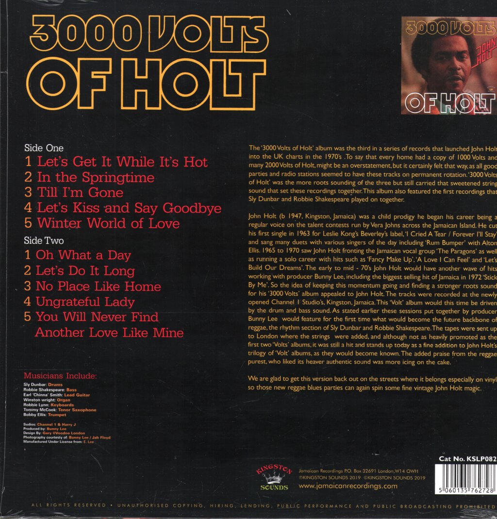 John Holt - 3000 Volts Of Holt - Lp
