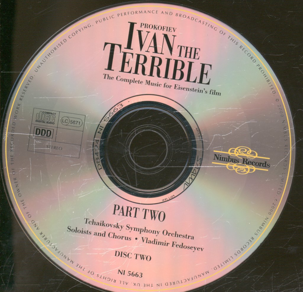 Vladimir Fedoseyev / Tchaikovsky Symphony Orchestra - Prokofiev - Ivan The Terrible (The Complete Music For Eisenstein's Film) - Double Cd