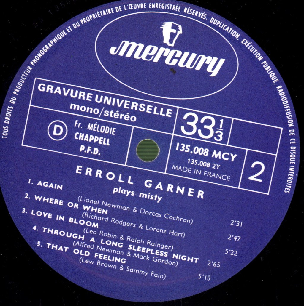 Erroll Garner - Plays Misty - Lp