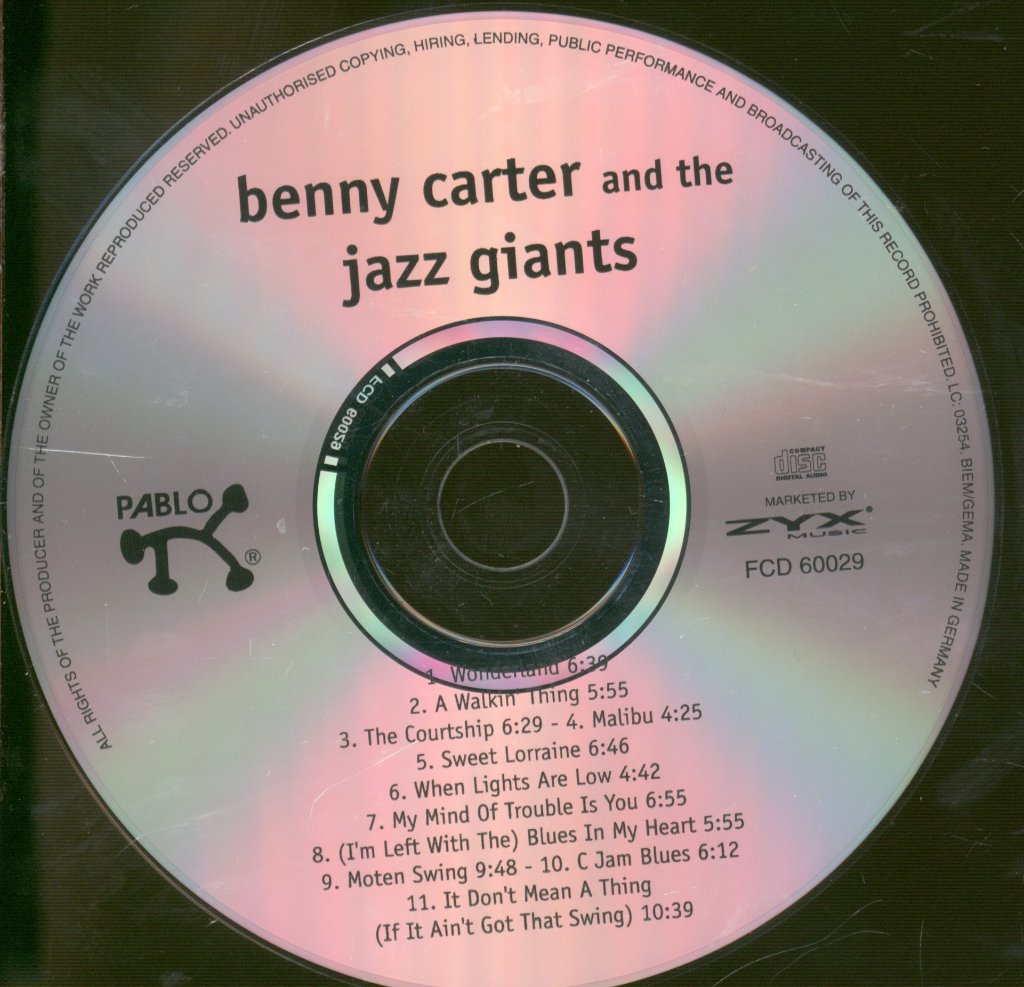 Benny Carter And The Jazz Giants - Benny Carter And The Jazz Giants - Cd