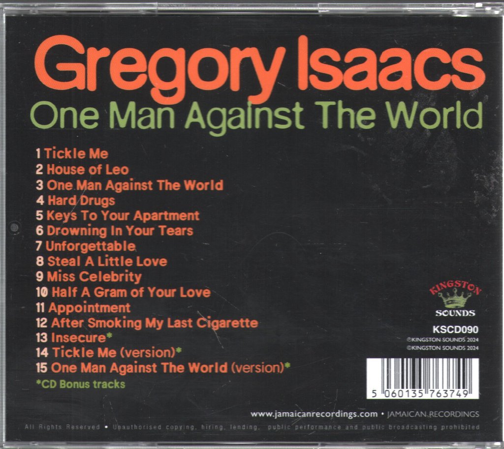 Gregory Isaacs - One Man Against The World - Cd
