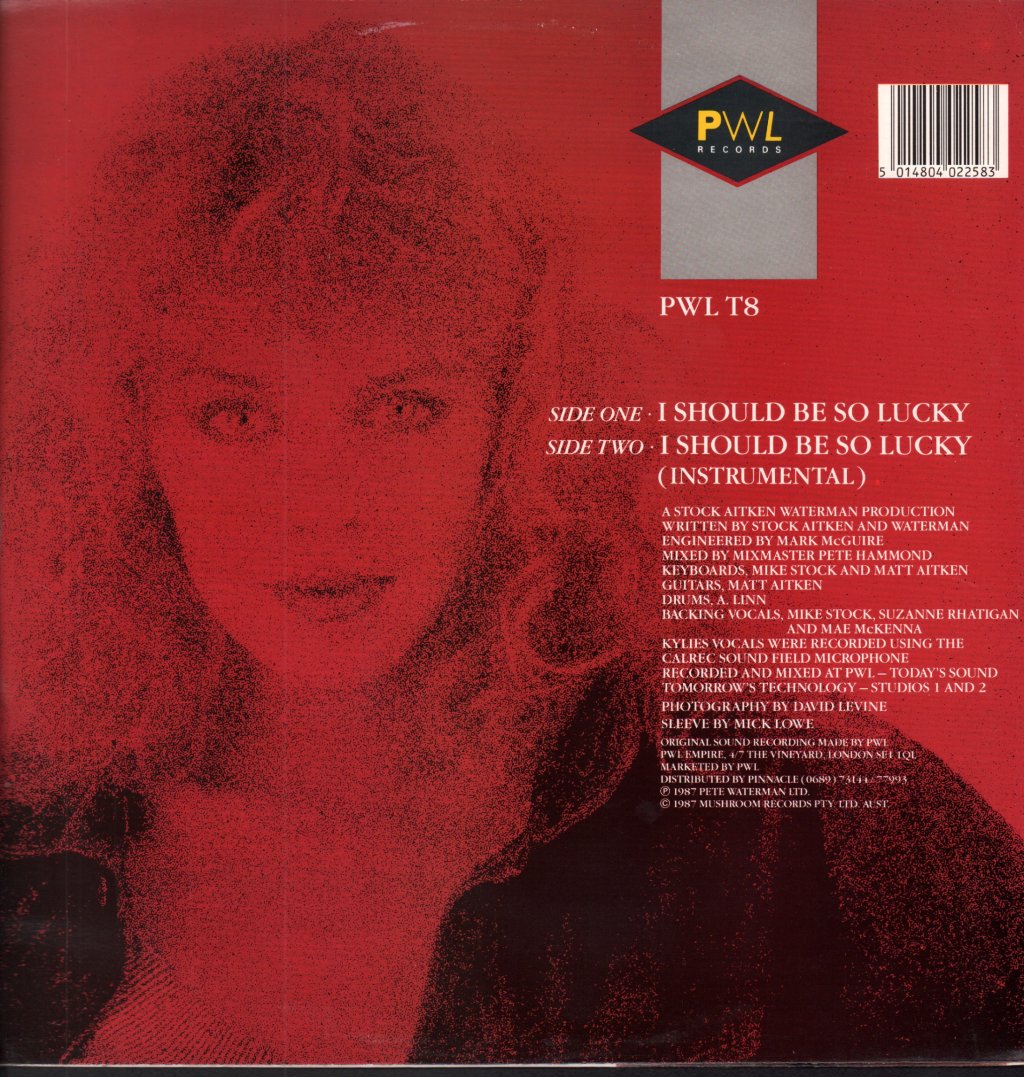 Kylie Minogue - I Should Be So Lucky - 12 Inch