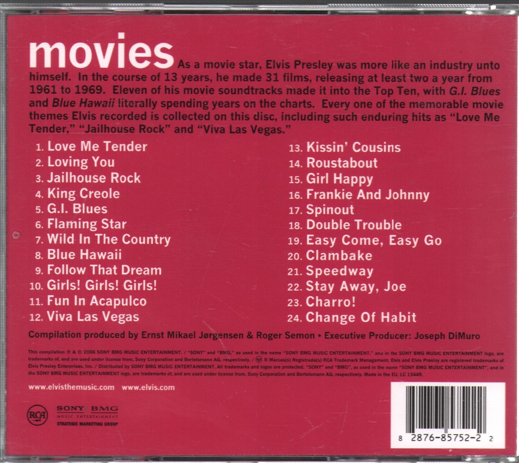 Elvis Presley - Elvis Movies - Cd