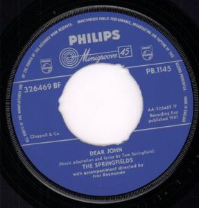 Springfields (60'S Group) - Dear John - 7 Inch