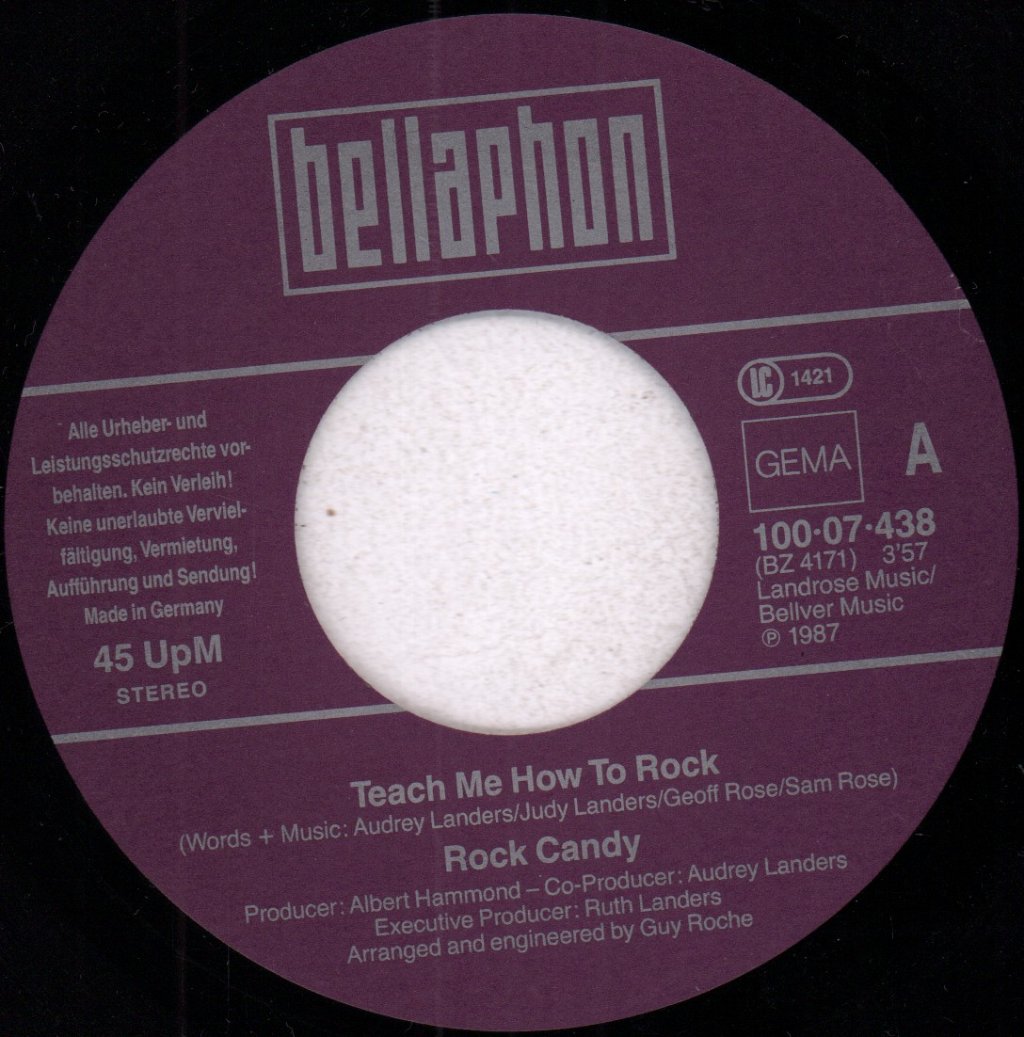 Rock Candy - Teach Me How To Rock - 7 Inch