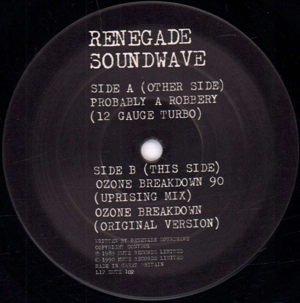 Renegade Soundwave - Probably A Robbery - 12 Inch