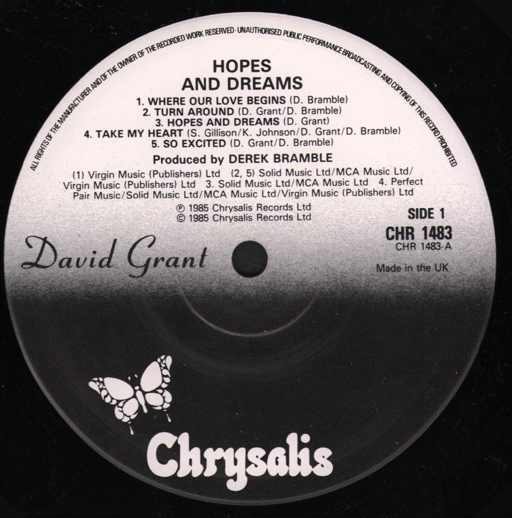 David Grant - Hopes And Dreams - Lp
