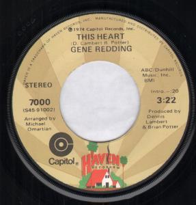 Gene Redding - This Heart - 7 Inch