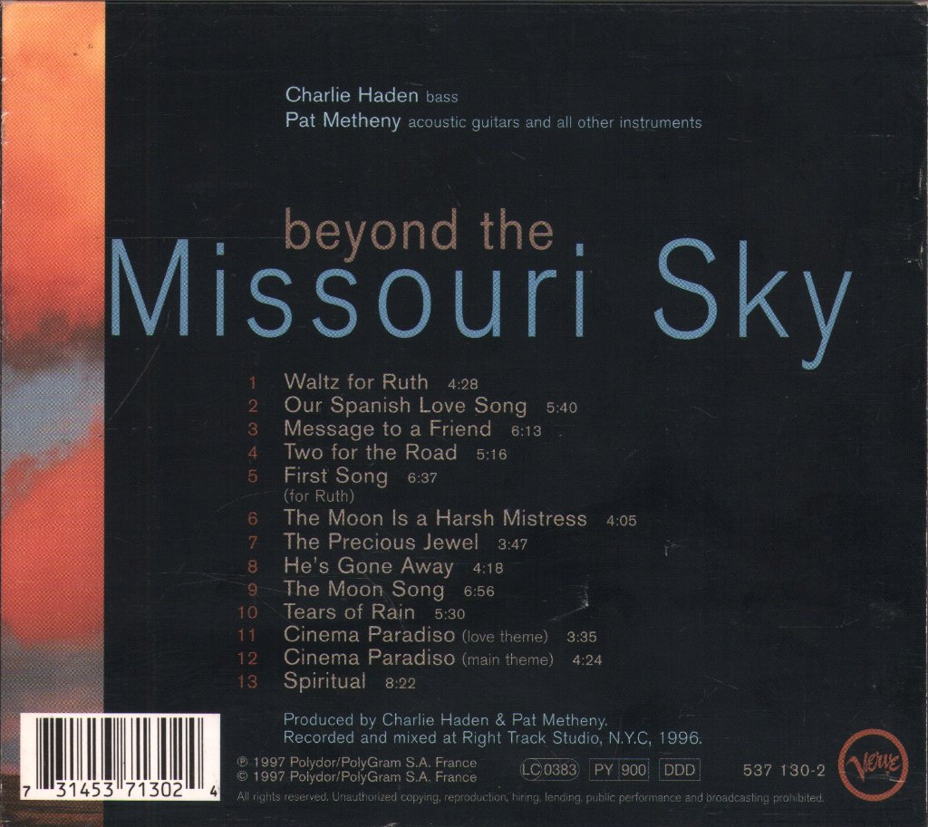 Pat Metheny - Beyond The Missouri Sky (Short Stories) - Cd