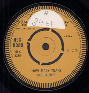 Bobby Vee - How Many Tears - 7 Inch