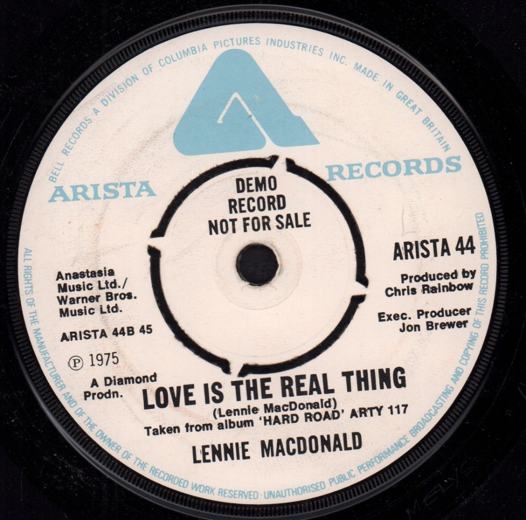 Lennie Macdonald - Bottle Of Wine - 7 Inch