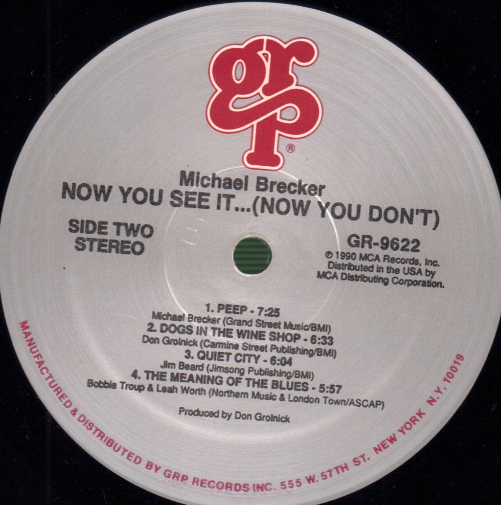 Michael Brecker - Now You See It... (Now You Don't) - Lp