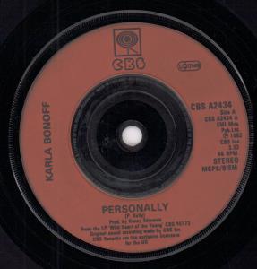 Karla Bonoff - Personally - 7 Inch