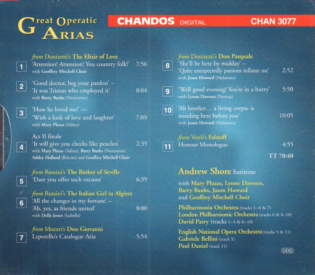 Andrew Shore, Paul Daniel, David Parry - Great Operatic Arias - Cd Set