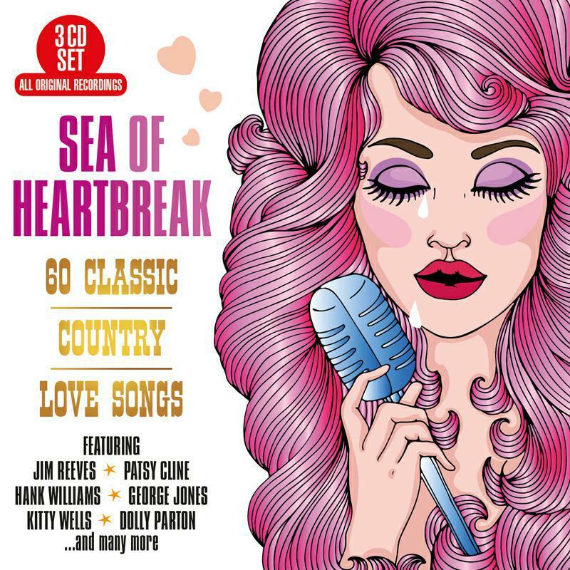 Various Artists - Sea of Heartbreak - 60 Classic Country Love Songs - Triple Cd
