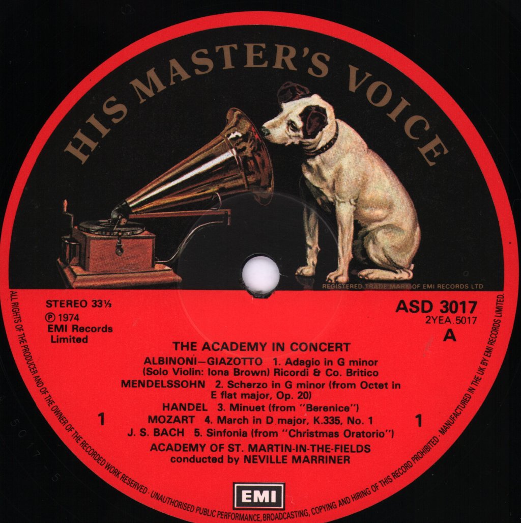 Neville Marriner / Academy Of St.Martin-In-The-Fields - Academy In Concert - Lp