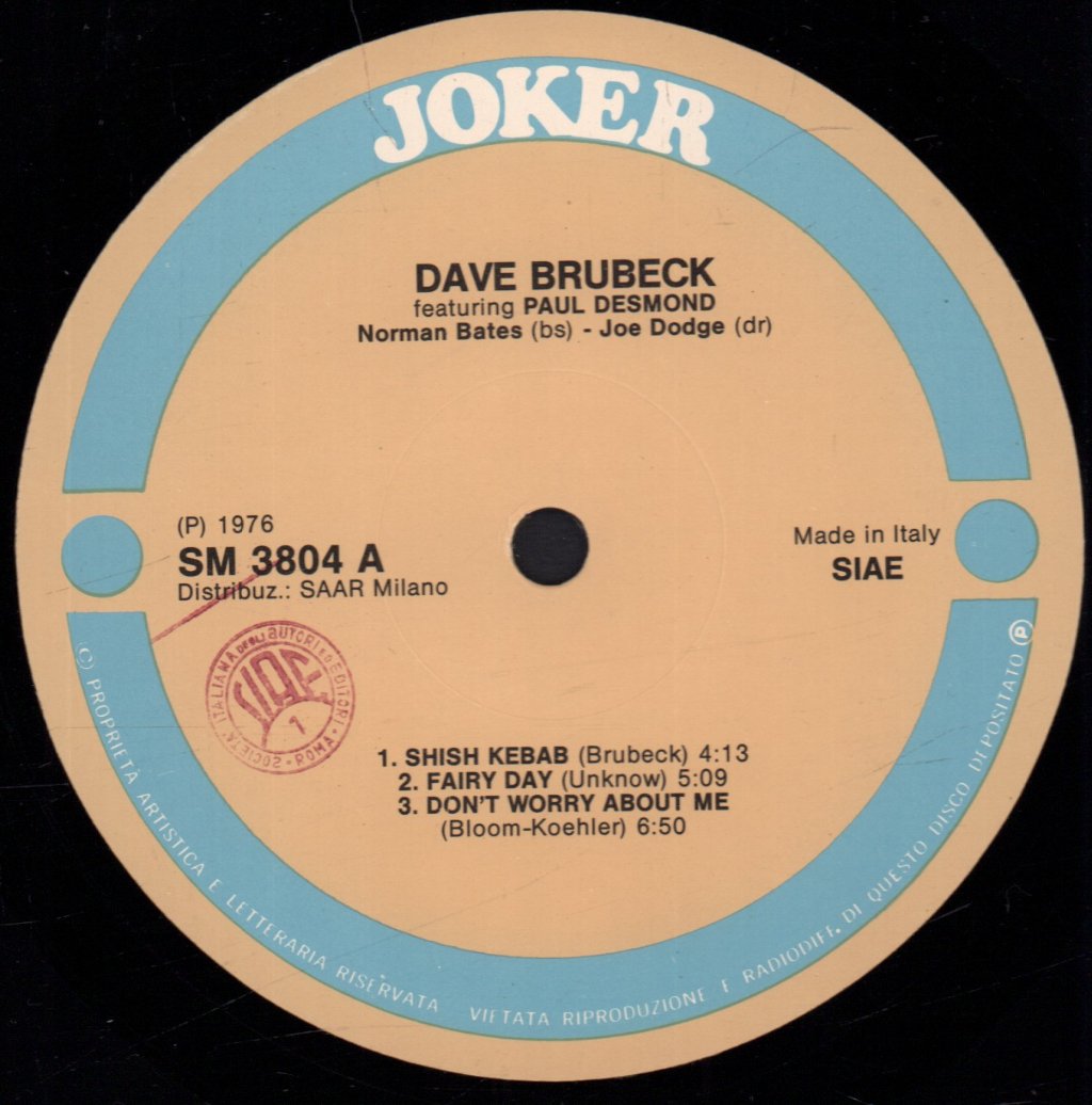 Dave Brubeck - Dave Brubeck - Lp