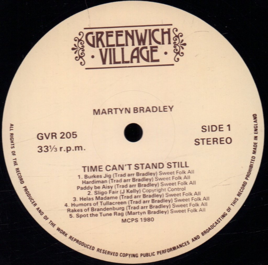 Martyn Bradley - Time Can't Stand Still - Lp
