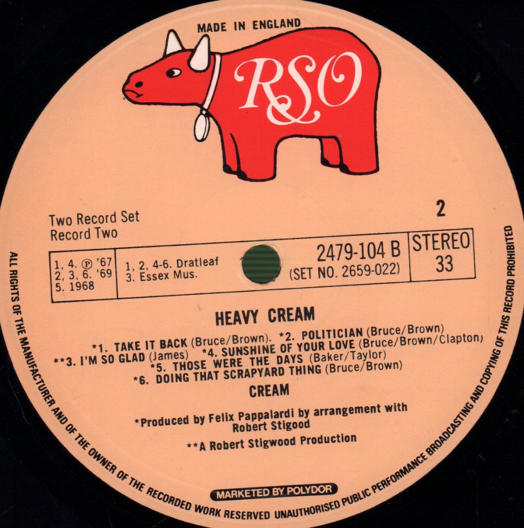 Cream - Heavy Cream - Double Lp