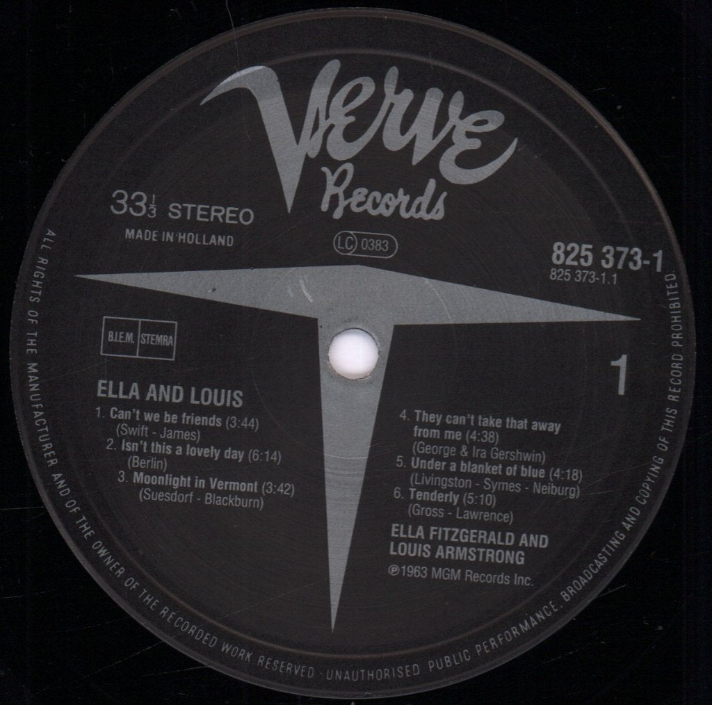 Ella Fitzgerald And Louis Armstrong - Ella And Louis - Lp