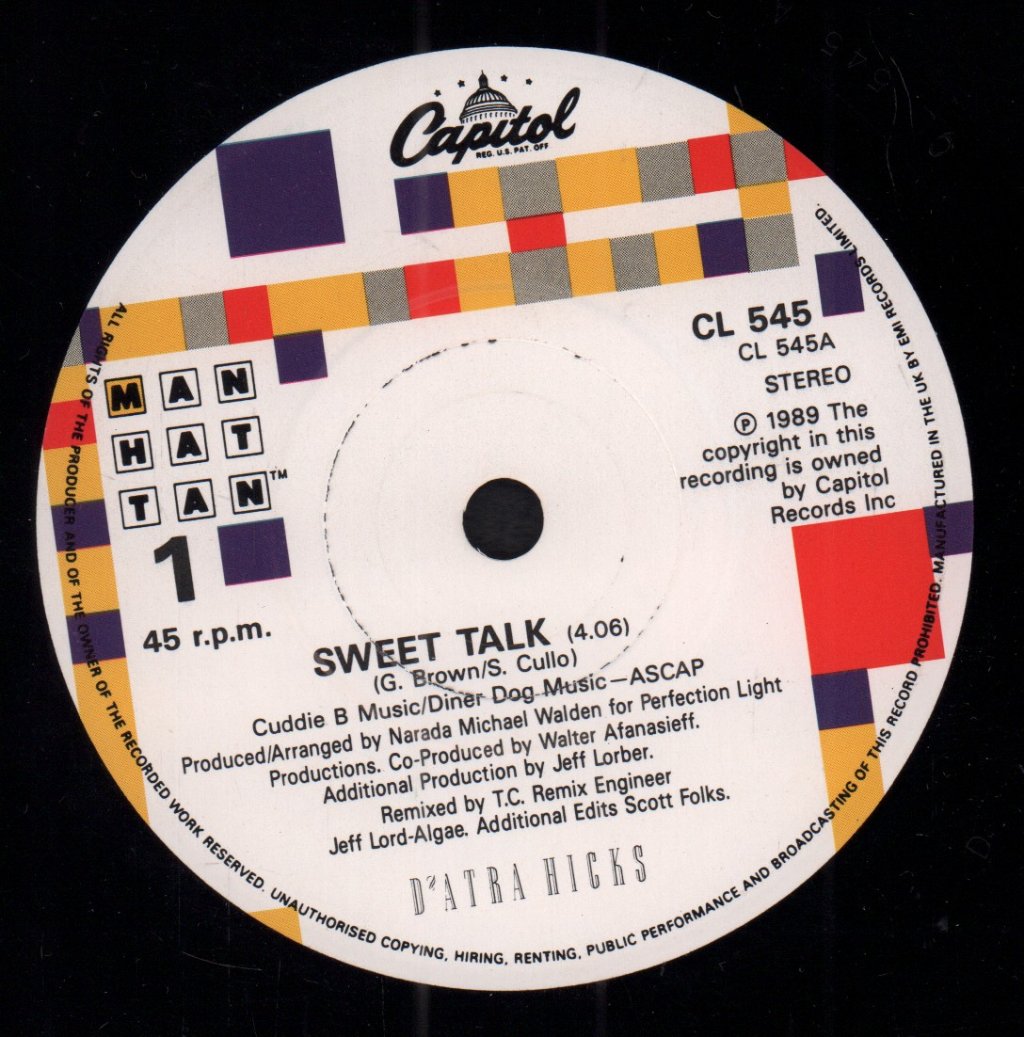 D'atra Hicks - Sweet Talk - 7 Inch