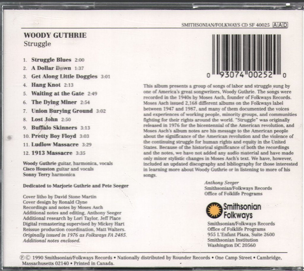 Woody Guthrie - Struggle - Cd
