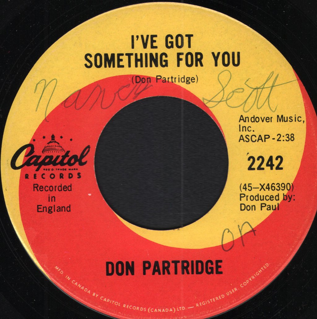Don Partridge - Blue Eyes - 7 Inch