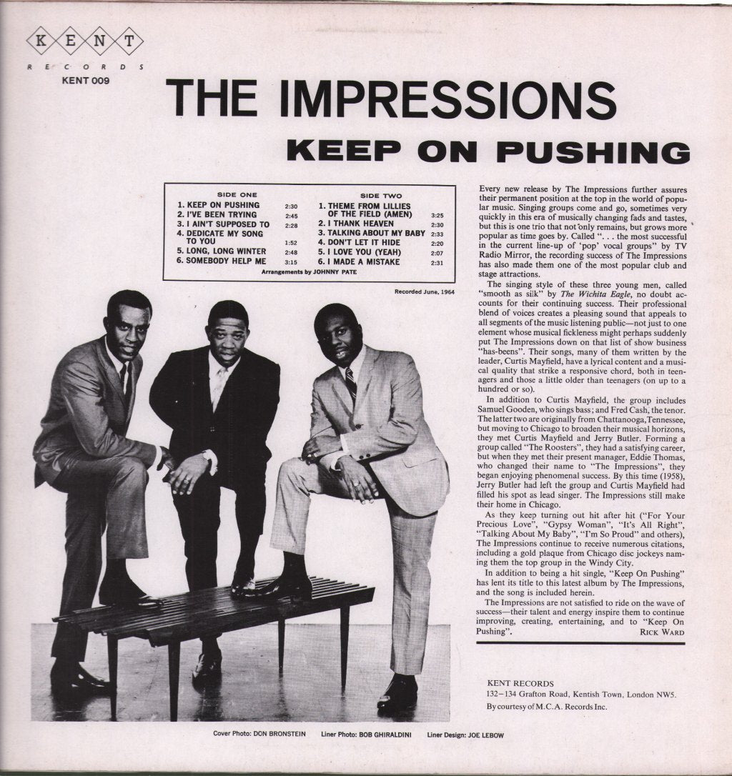 Impressions (Soul Group) - Keep On Pushing - Lp
