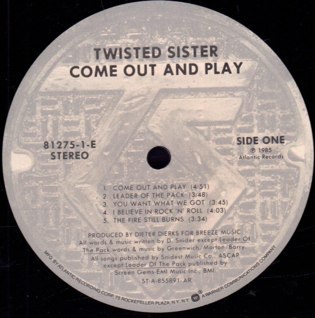 Twisted Sister - Come Out And Play - Lp