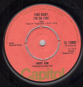 Andy Kim - Fire Baby I'm On Fire - 7 Inch