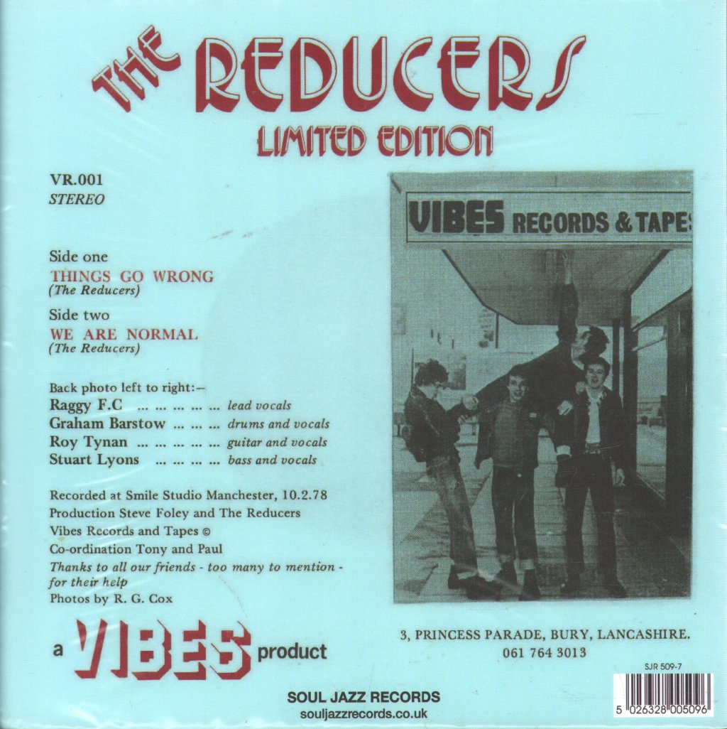 The Reducers - Things Go Wrong - 7 Inch