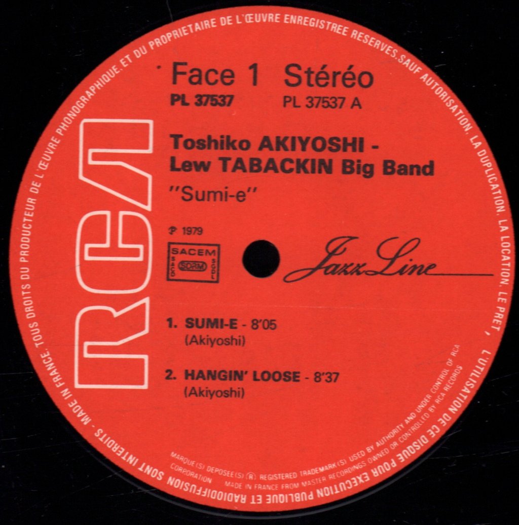 Toshiko Akiyoshi-Lew Tabackin Big Band - Sumi-E - Lp