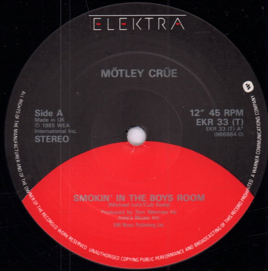 Motley Crue - Smokin In The Boys Room - 12 Inch