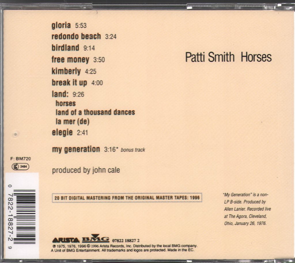 Patti Smith - Horses - Cd