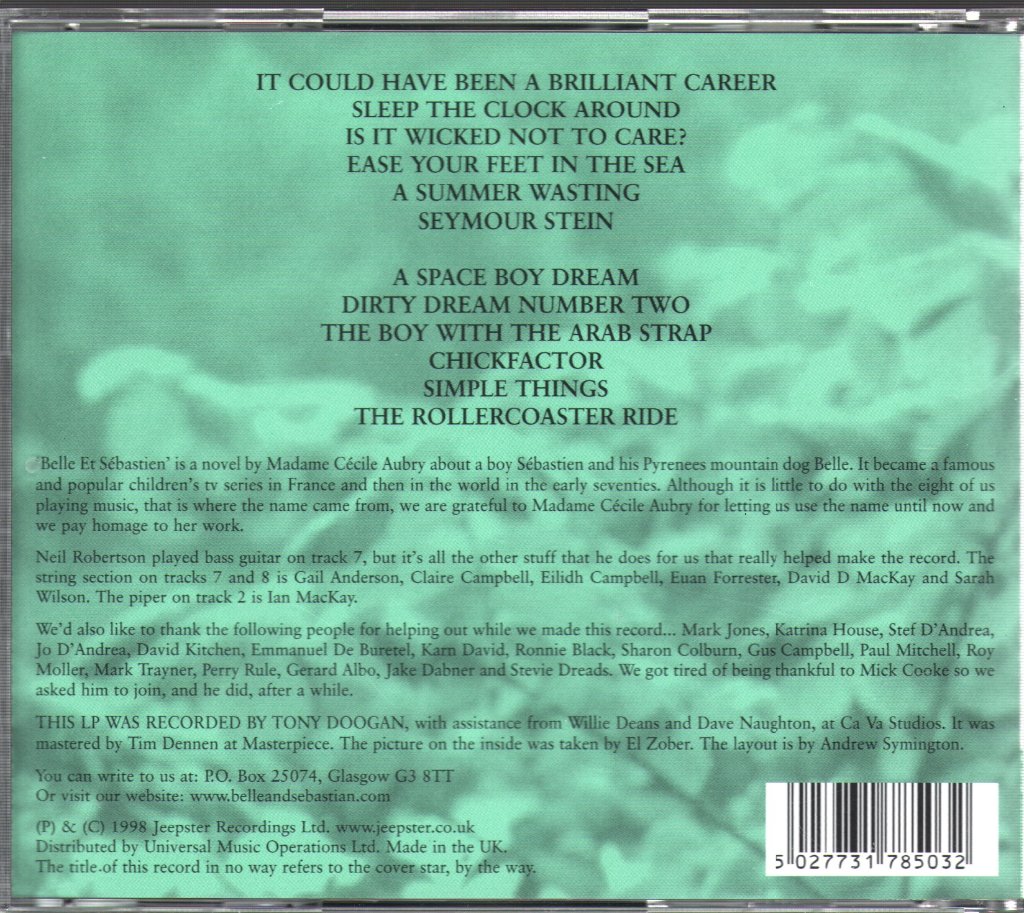 Belle And Sebastian - Boy With The Arab Strap - Cd