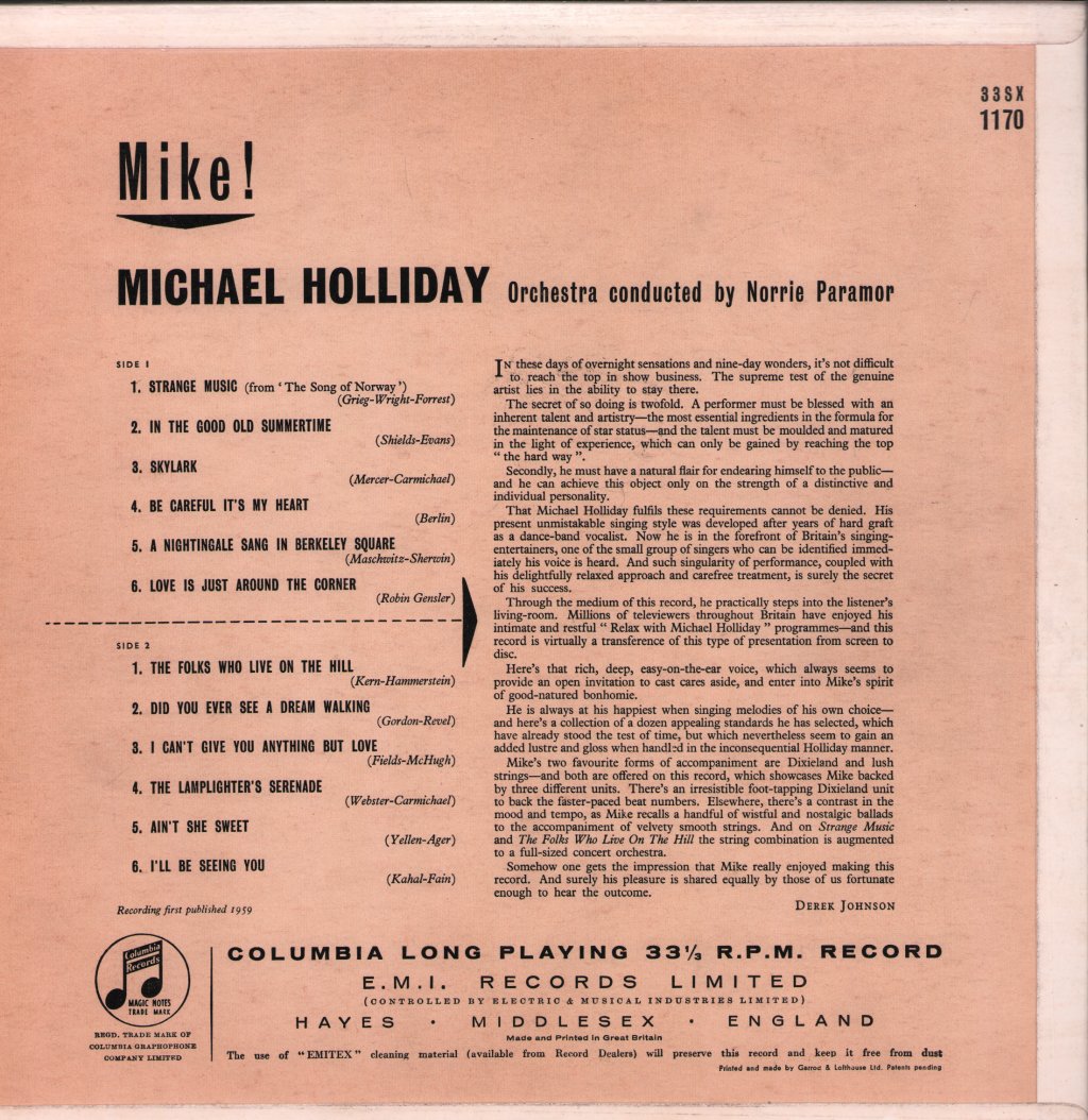 Michael Holliday - Mike - Lp