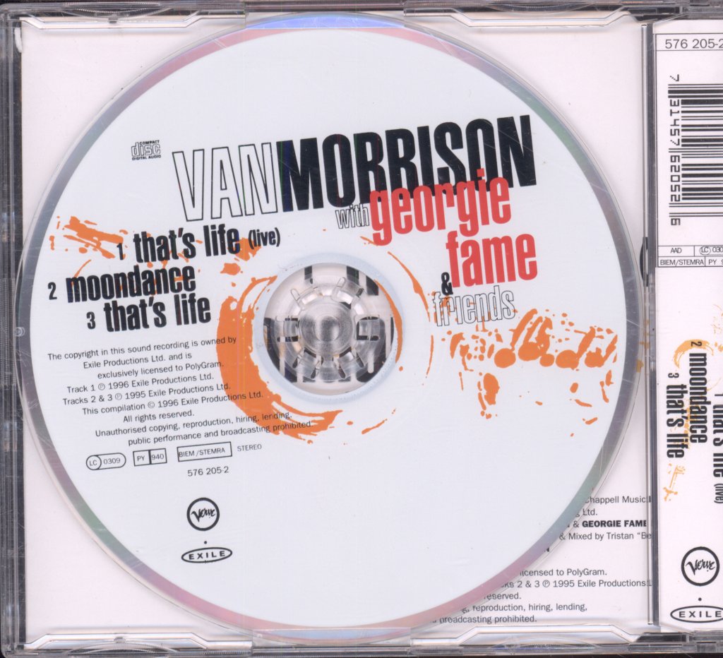 Van Morrison With Georgie Fame - That's Life - Cd