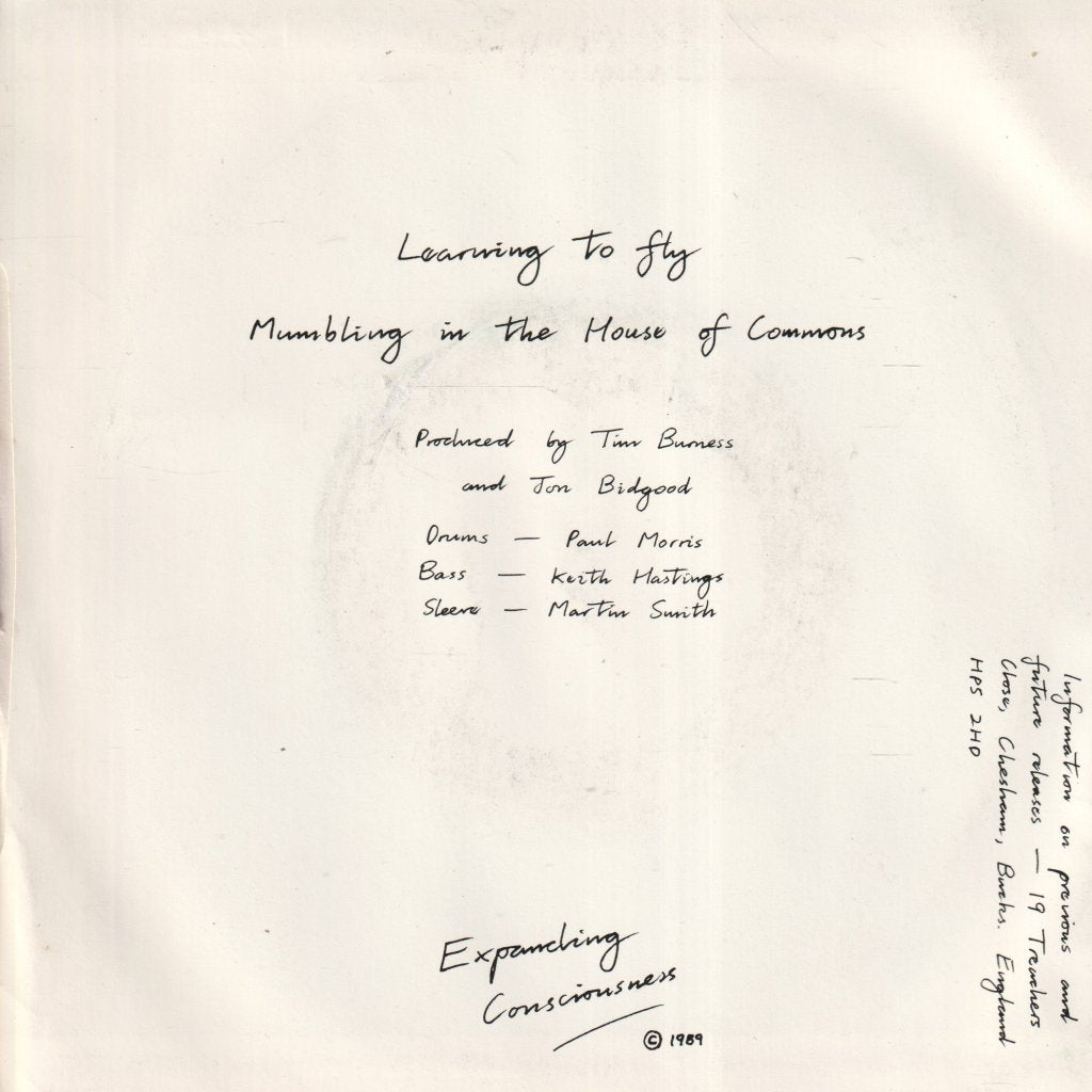 Tim Burness - Learning To Fly - 7 Inch