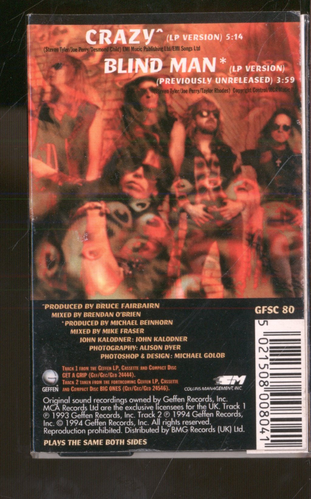 Aerosmith - Crazy - Cassette