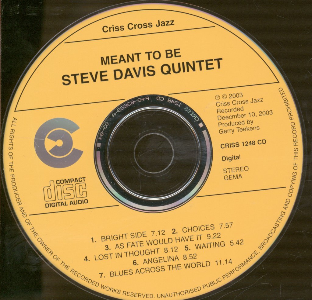 Steve Davis Quintet - Meant To Be - Cd