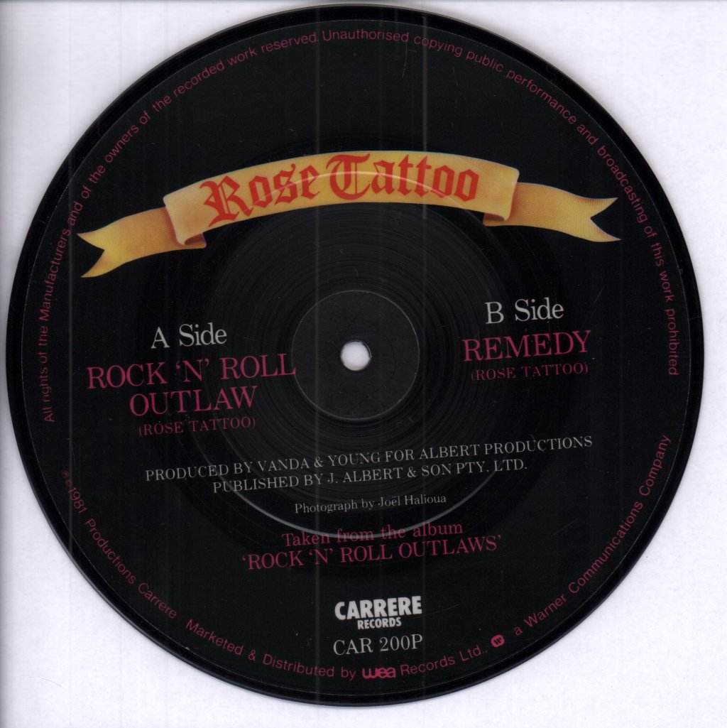 Rose Tattoo - Rock N Roll Outlaw - 7 Inch