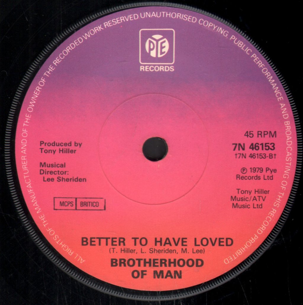 Brotherhood Of Man - Goodbye Goodbye - 7 Inch
