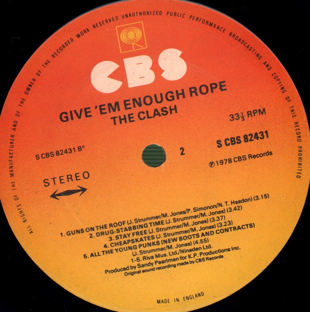 Clash - Give Em Enough Rope - Lp