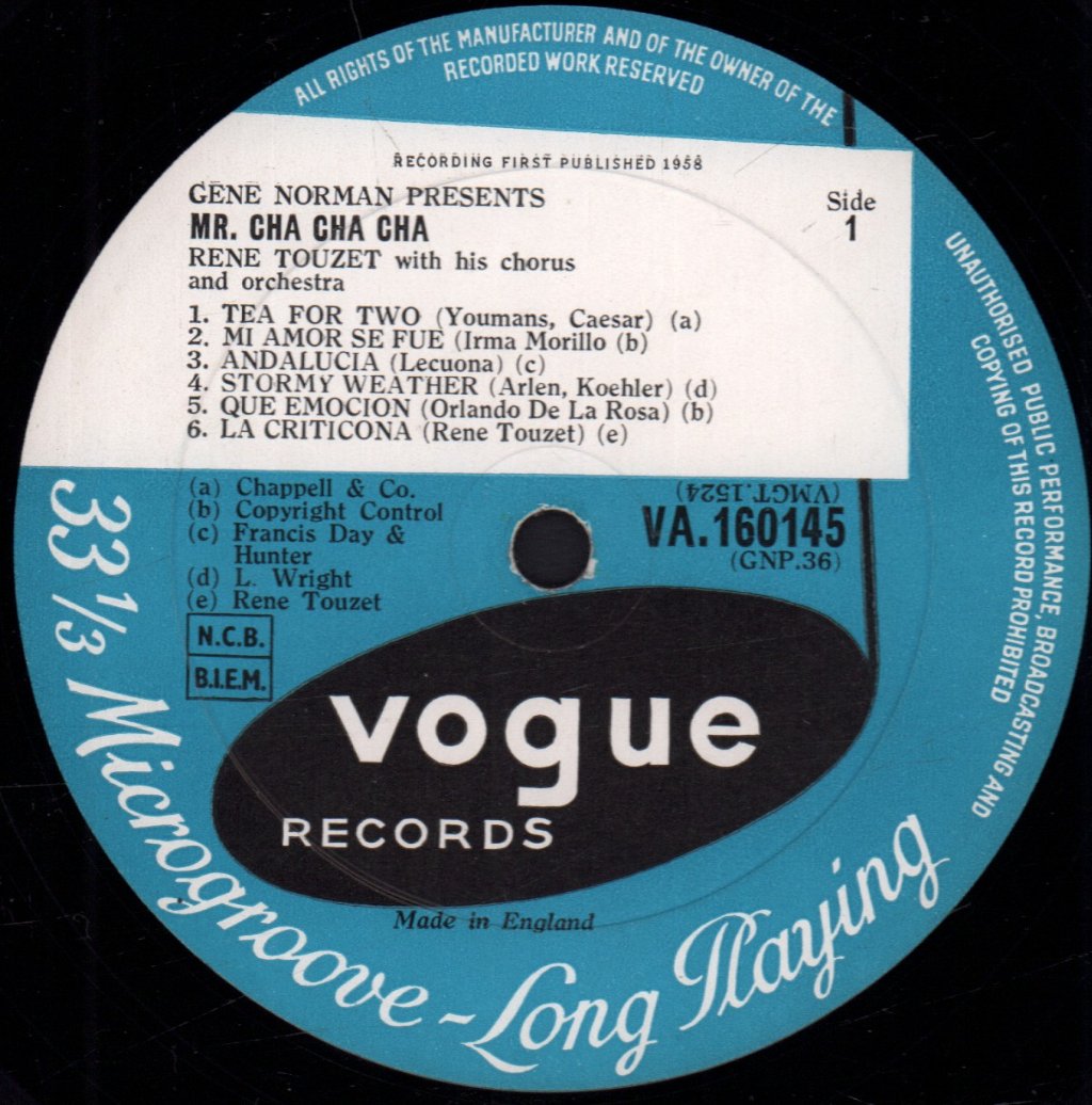 Rene Touzet - Mr. Cha Cha Cha - Lp