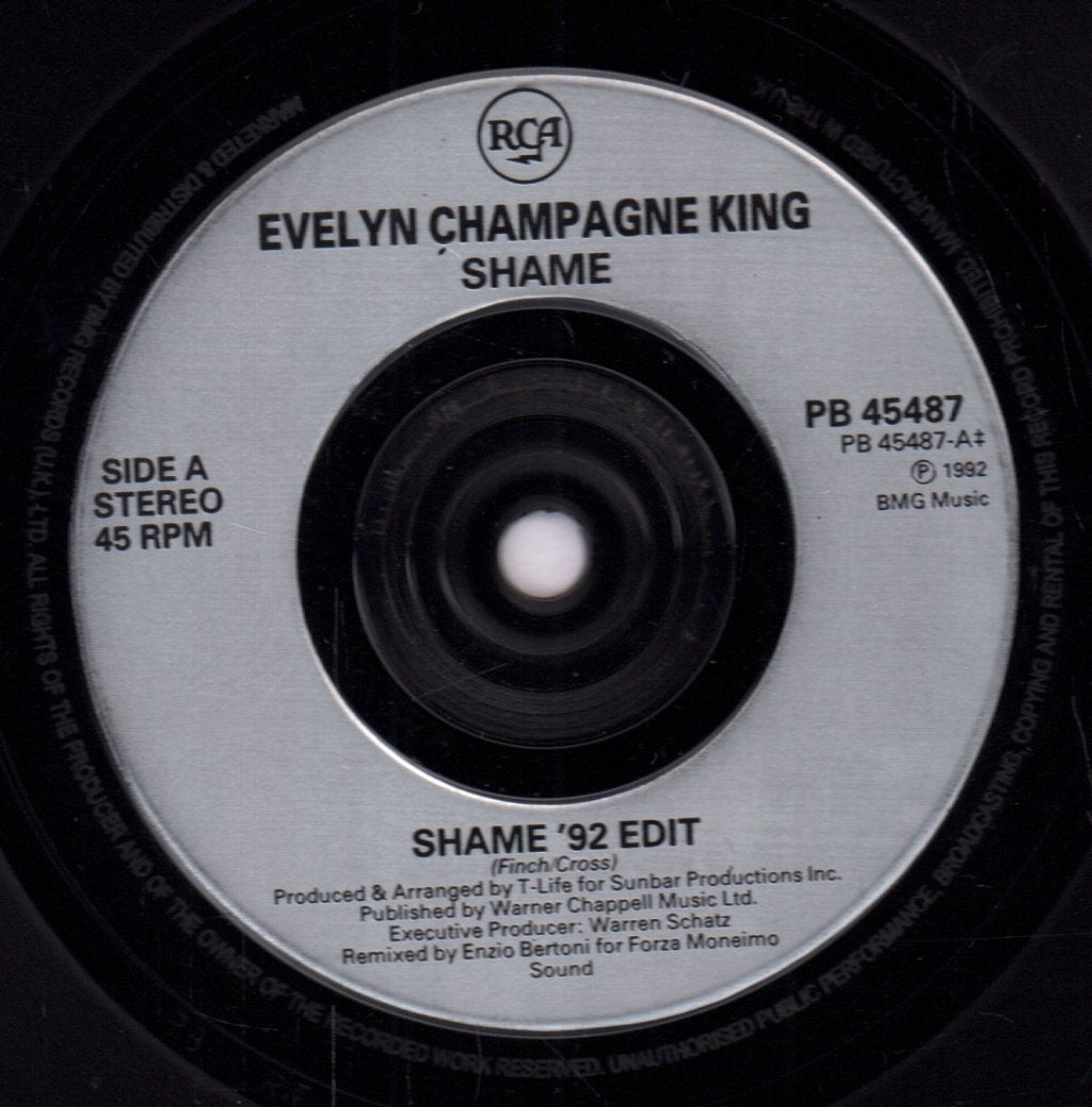Evelyn Champagne King - Shame '92 Edit - 7 Inch