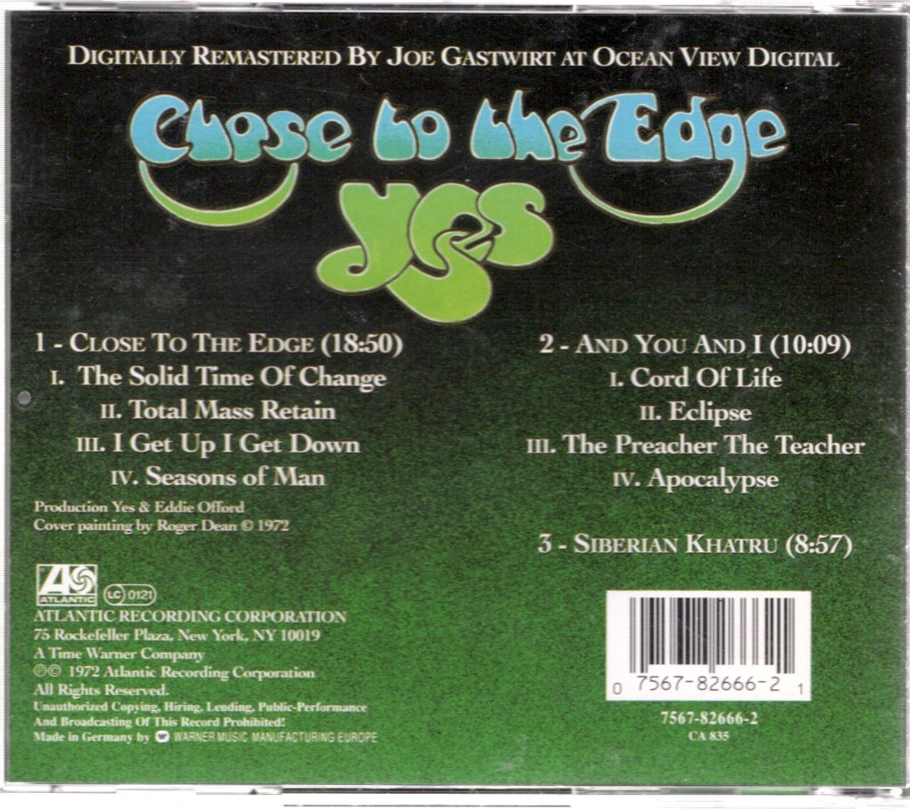 Yes - Close To The Edge - Cd