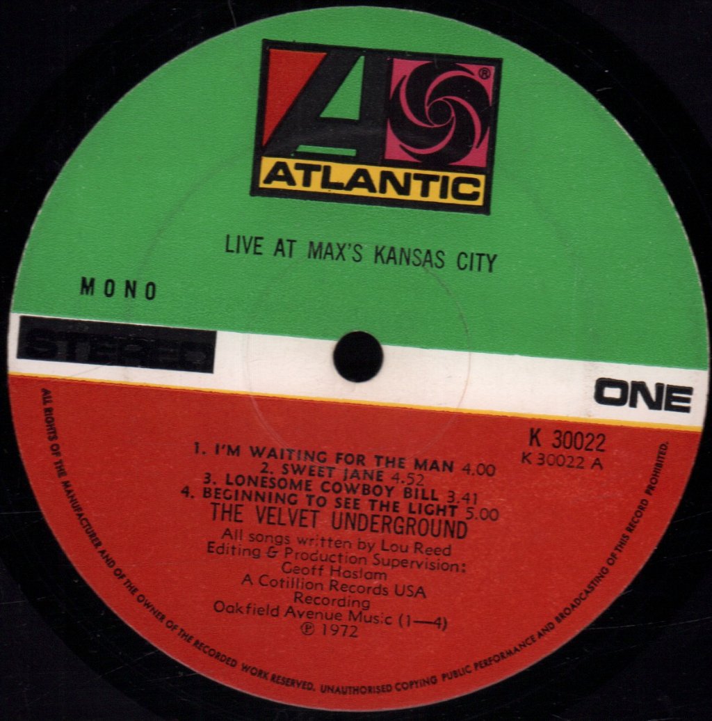 Velvet Underground - Live At Max's Kansas City - Lp